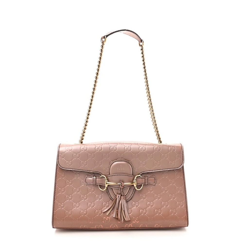 - sold Gucci Guccissima Medium  Emily Chain Cipria colored  Shoulder Bag